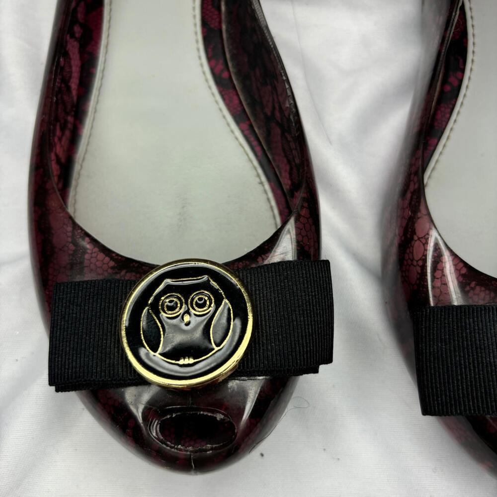 Melissa x Jason Wu Women's Sz 7 Lace Gothic Style Jelly Flats - Picture 2 of 5